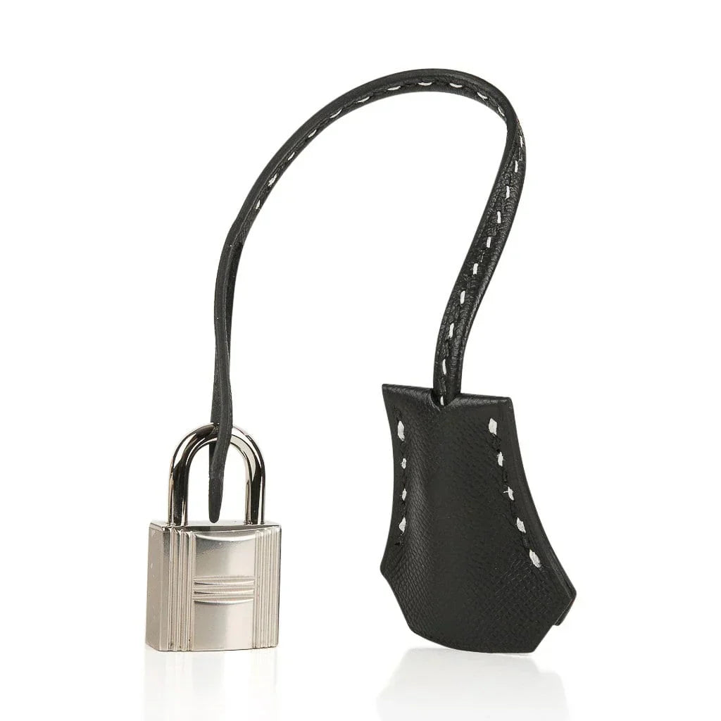 Kelly 28 Bag Black Un Point Sur Deux Veau Graine Monsieur Limited Edition