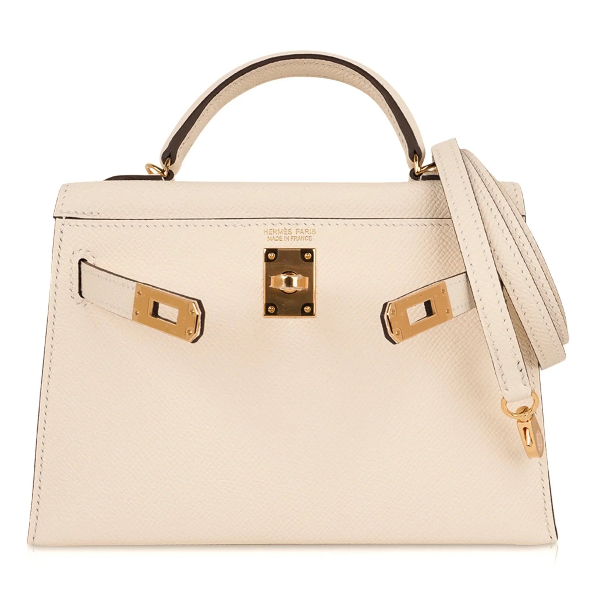 Mini Kelly 20 Bag Sellier Nata Epsom with Gold Hardware