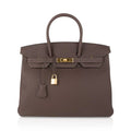 Birkin 35 Bag Chocolate Togo Gold Hardware