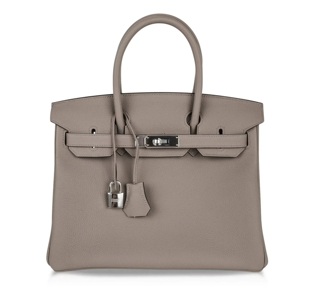 Birkin 30 Bag Gris Asphalte Togo Palladium Hardware