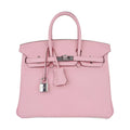 Birkin 25 Bag Rose Sakura Palladium Hardware Rare