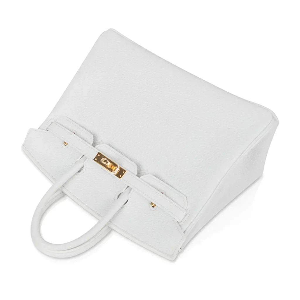 Birkin 25 HSS Bag White Clemence Gold Hardware
