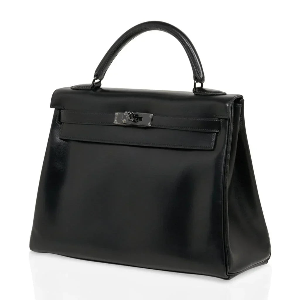 Kelly 32 So Black Bag Box Leather Limited Edition