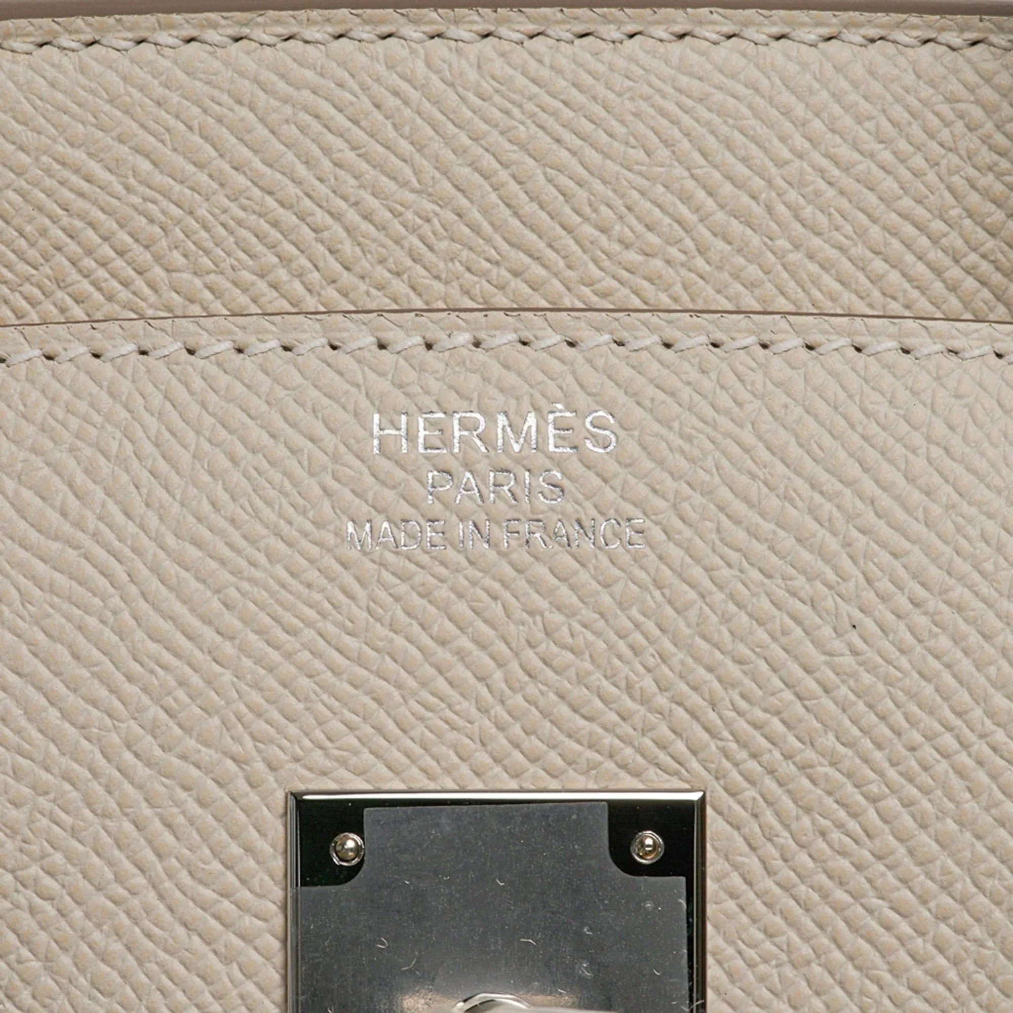 Birkin 35 Bag Craie Epsom Palladium Hardware