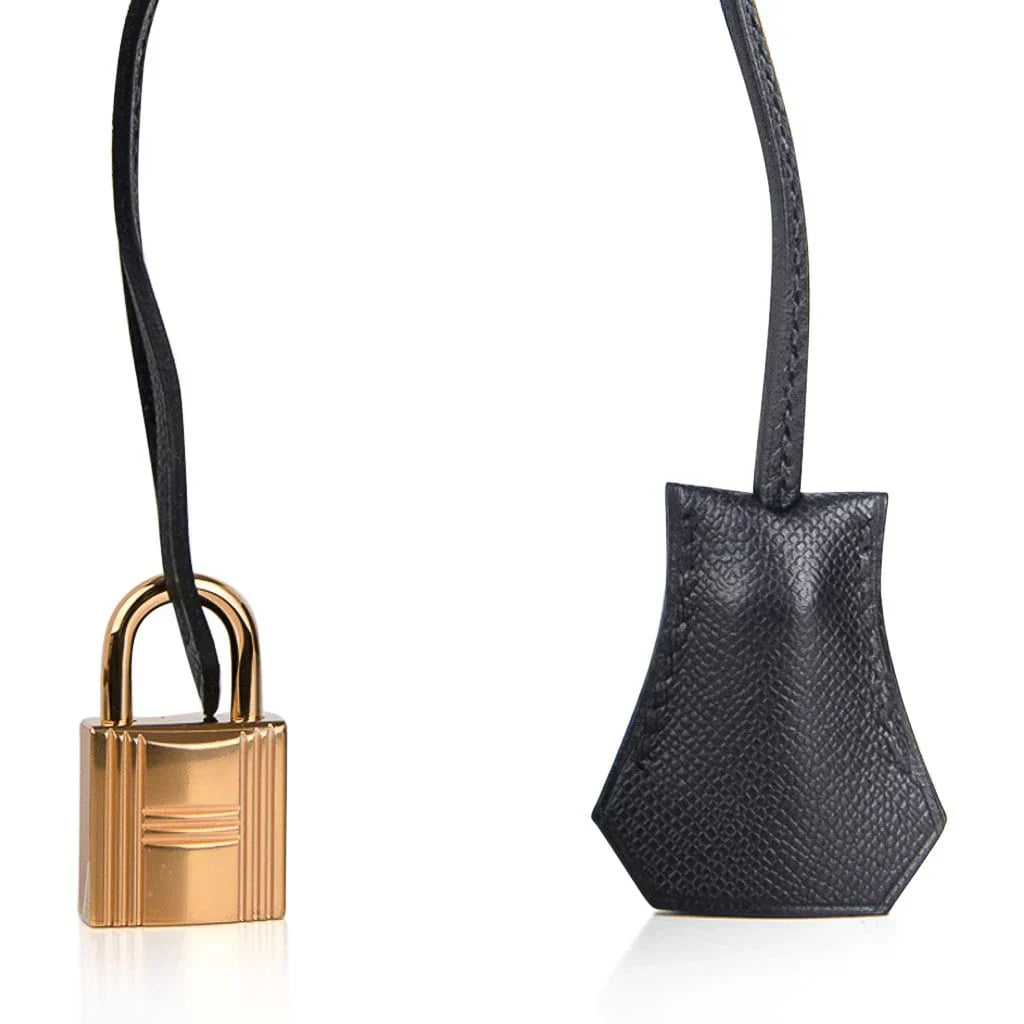 Birkin Sellier Limited Edition 30 Bag Black Veau Graine Monsieur Laiton