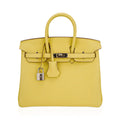 Birkin 25 Bag Jaune Poussin Togo Leather with Palladium Hardware
