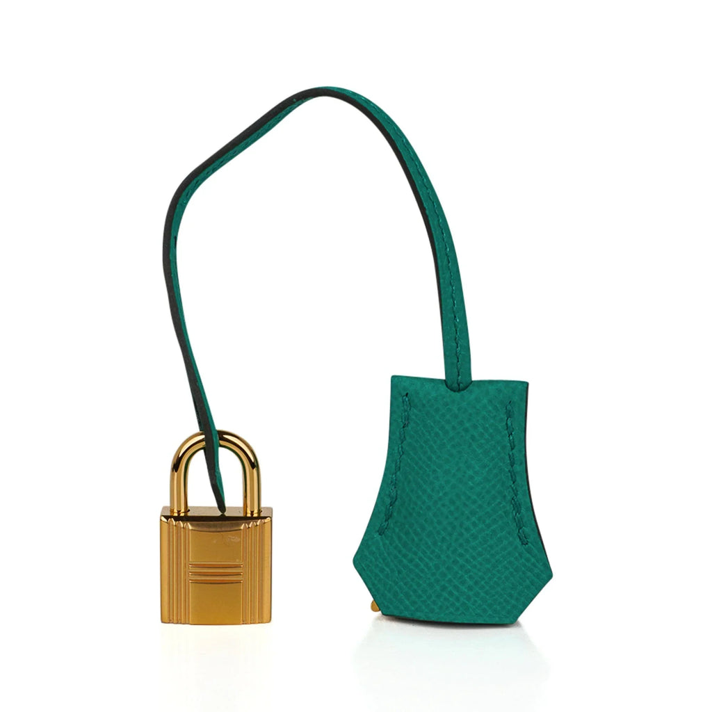 Kelly 25 Sellier Bag Jade Epsom Leather with Gold Hardware