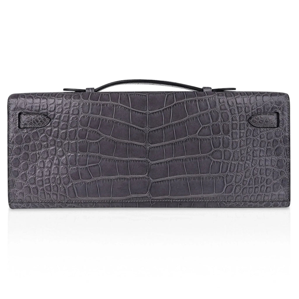 Kelly Cut Bag Gris Paris Grey Matte Alligator Palladium VERY rare