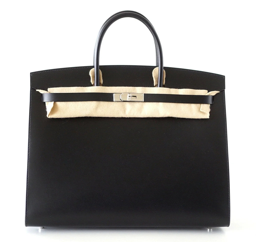 Birkin 40 Bag Sellier Black Vache Hunter/ Veau Evercalf Limited Edition