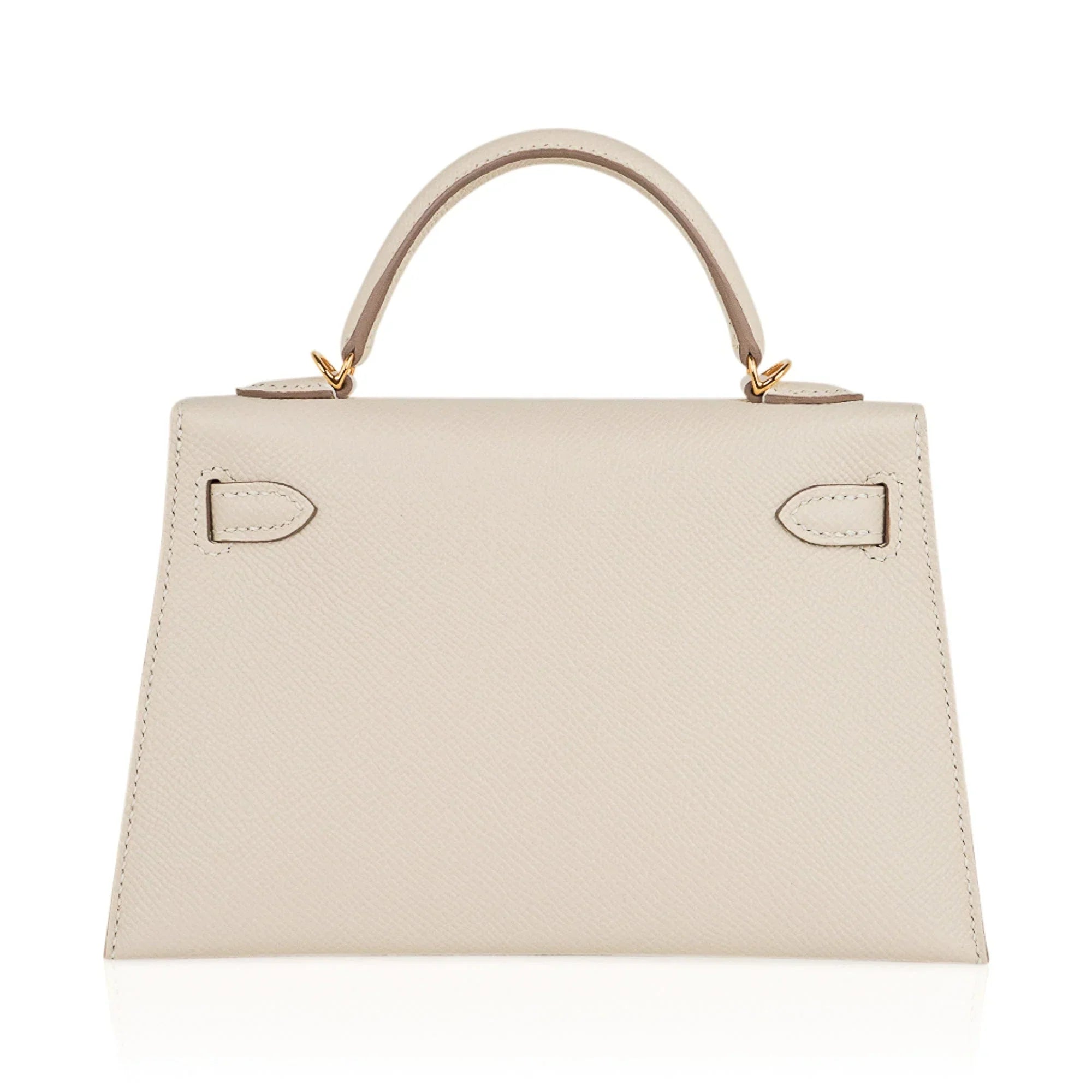 Kelly 20 Mini Sellier Bag Craie Epsom Leather Gold Hardware