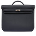 Kelly Black Togo 36 Briefcase Palladium Hardware FR trendy frosted leather casual bag