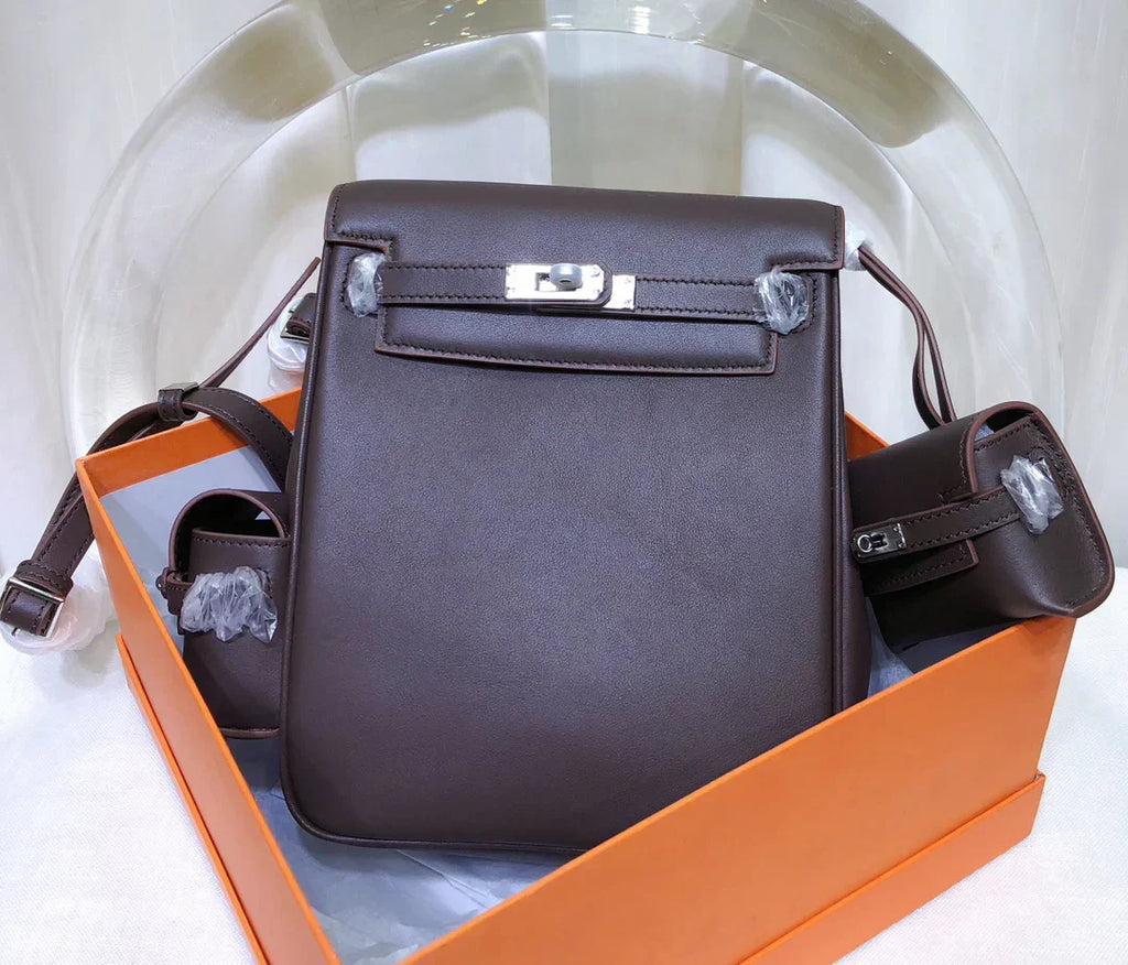 Kelly Ado Backpack 20 Chocolate Gulliver Palladium Hardware