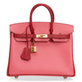 Birkin 25 HSS Bag Rose Azalee Rouge Casaque Epsom Gold Hardware