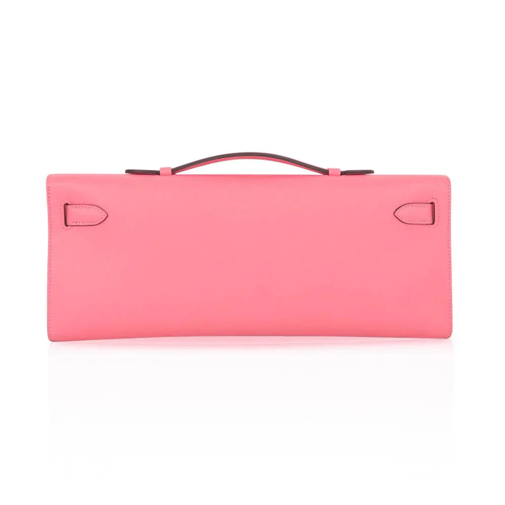 Kelly Cut Bag Pink Rose Azalee Swift with Palladium Hardware