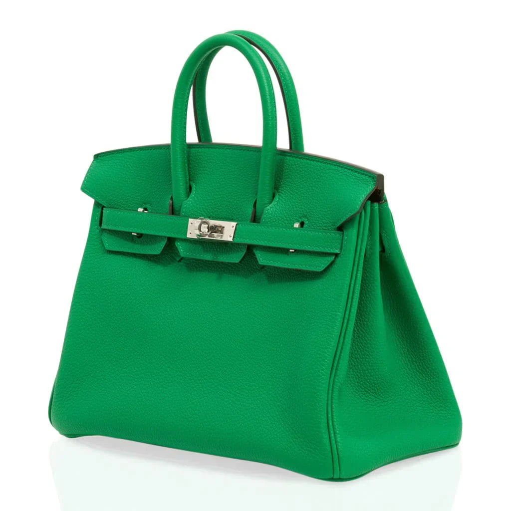 Verso Birkin 25 Bag Bamboo & Caramel Togo Leather with Palladium Hardware